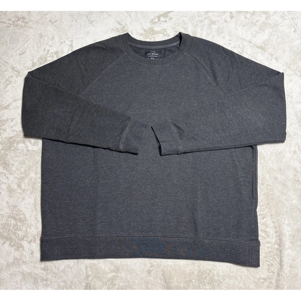 Lucky Brand Sweatshirt Men's Size XL Dark Gray Boxy Pullover